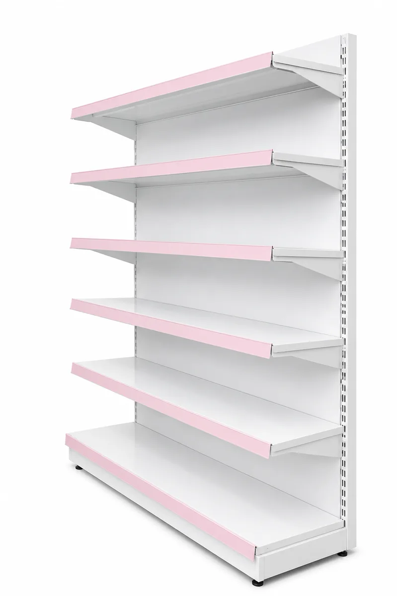 Single-Sided Wall Gondola · Soft Pink Edge